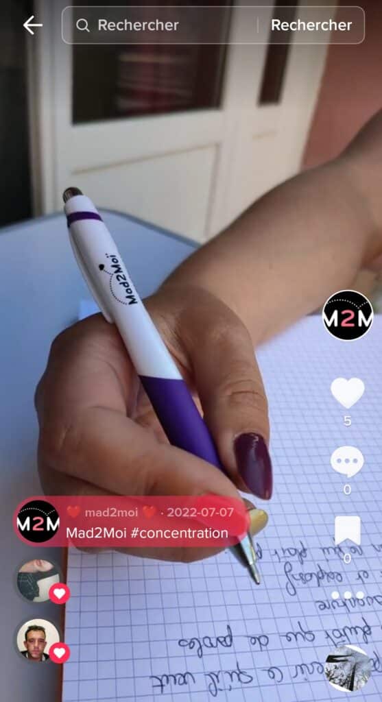 lettre d'amour pour lui avec stylo de la marque mad2moi